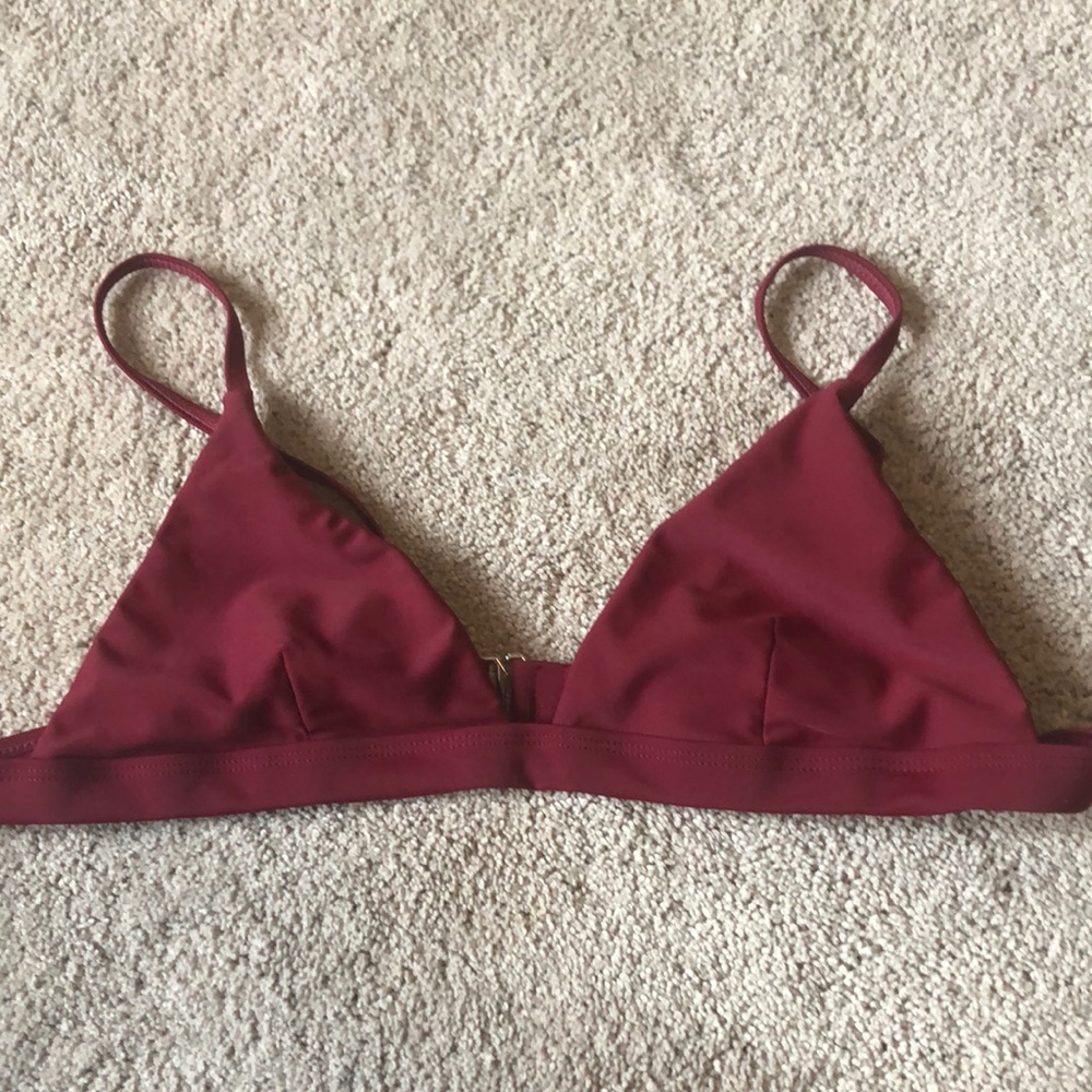 shekini size small maroon triangle bikini top